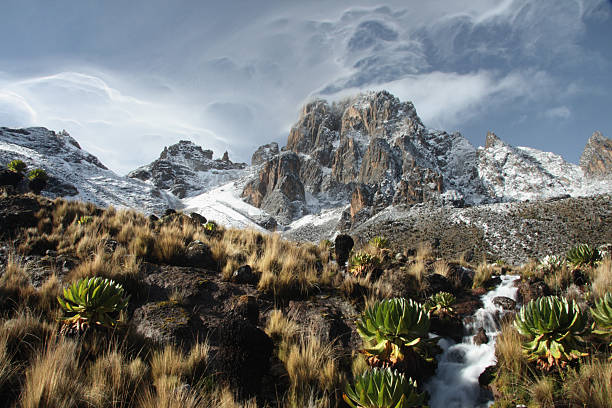 Sunrise over Mount Kenya from Shipton's Camp